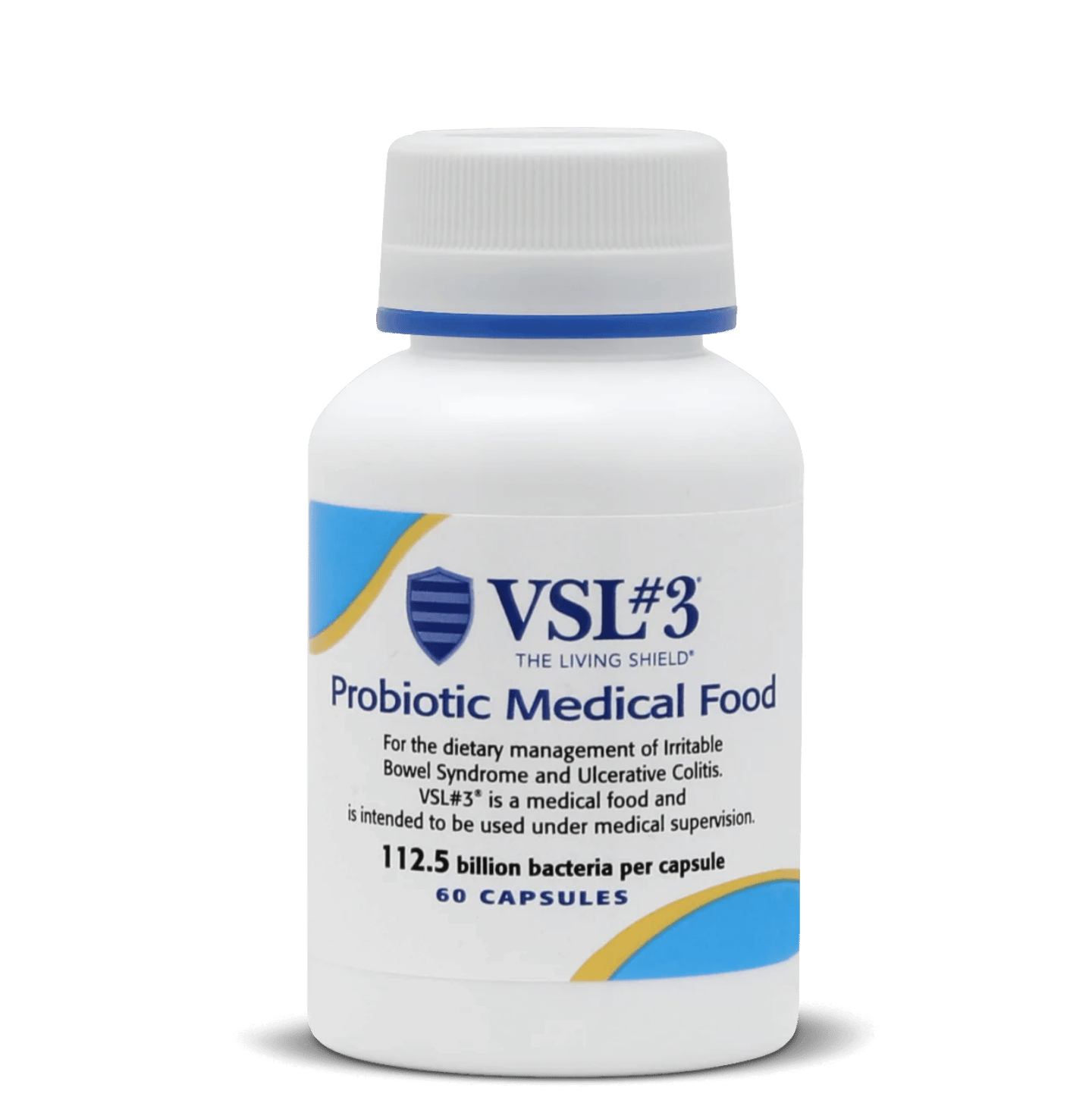 VSL#3® Probiotics for Digestive Health, IBS & UC Symptoms - 112.5B CFUs, High-Potency, Multi-Strain, Live, Refrigerated Probiotic, Medical Food for Gut Health Support in Men & Women, 60 Capsules