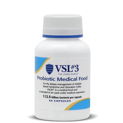 VSL#3® Probiotics for Digestive Health, IBS & UC Symptoms - 112.5B CFUs, High-Potency, Multi-Strain, Live, Refrigerated Probiotic, Medical Food for Gut Health Support in Men & Women, 60 Capsules