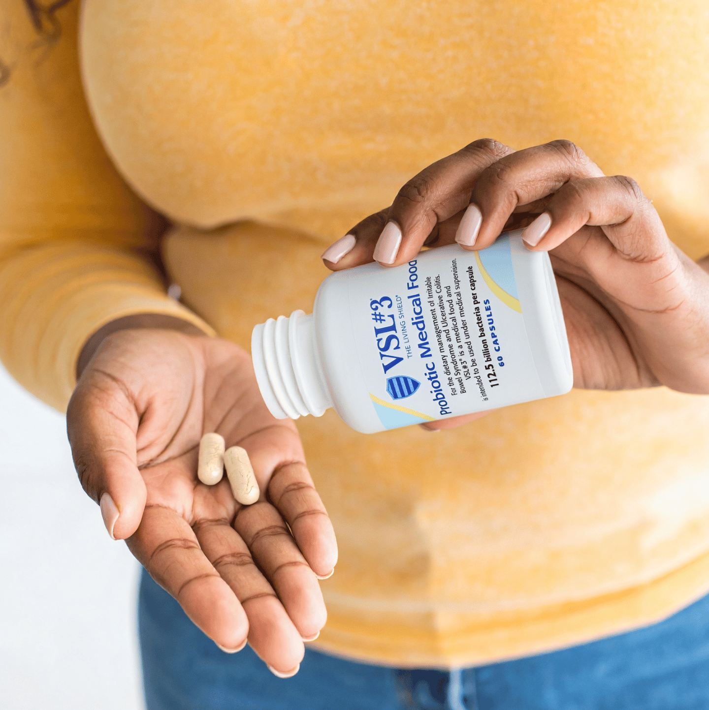 VSL#3® Probiotics for Digestive Health, IBS & UC Symptoms - 112.5B CFUs, High-Potency, Multi-Strain, Live, Refrigerated Probiotic, Medical Food for Gut Health Support in Men & Women, 60 Capsules