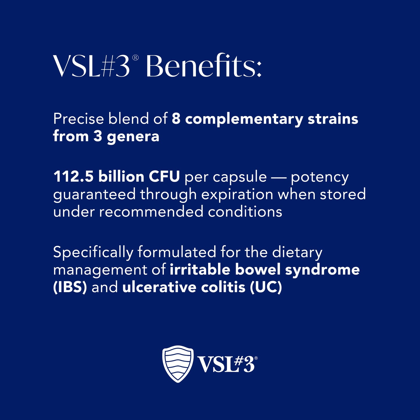 VSL#3® Probiotics for Digestive Health, IBS & UC Symptoms - 112.5B CFUs, High-Potency, Multi-Strain, Live, Refrigerated Probiotic, Medical Food for Gut Health Support in Men & Women, 60 Capsules