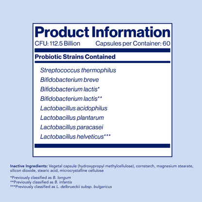 VSL#3® Probiotics for Digestive Health, IBS & UC Symptoms - 112.5B CFUs, High-Potency, Multi-Strain, Live, Refrigerated Probiotic, Medical Food for Gut Health Support in Men & Women, 60 Capsules